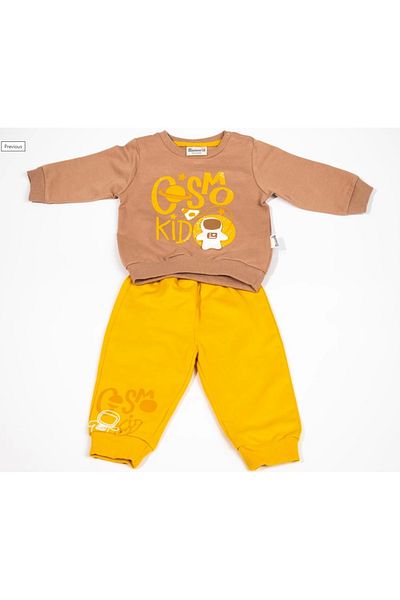 Miniworld Cosmonaut Patterned Baby Boy Set of 2 Stylish and Comfortable Baby Clothing Set