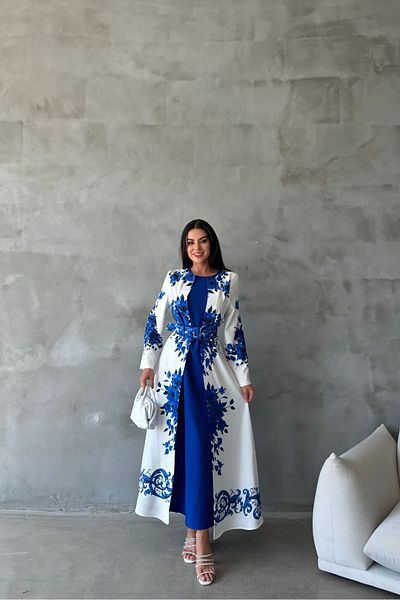 Neşeli Butik rochie lungă cu imprimeu din țesătură Babel de vară pentru femei NBMS42127