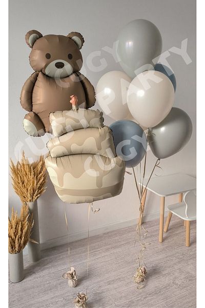 CUGY SET MINI PETE DE ANIVERSARE CU FIGURINE DE URSE ȘI TORT