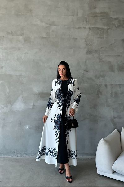 Neşeli Butik rochie lungă cu imprimeu din țesătură Babel de vară pentru femei NBMS42127