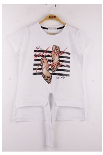 Toontoy Pantofi pentru fetiță imprimeu leopard cu imprimeu Tricou