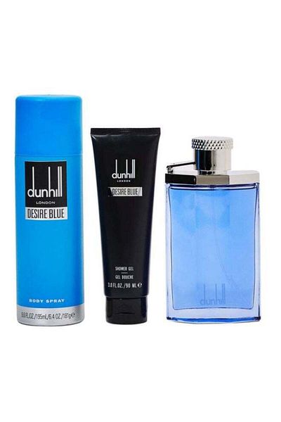 Dunhill Desire Blue 3-Piece Gift Set Body Spray 195ml, EDT 100ml, Shower Gel 90ml