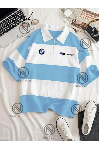 NewCabin Μπλουζάκι Polo με φερμουάρ από ύφασμα Vortex πολλαπλών τεμαχίων BMW New Season