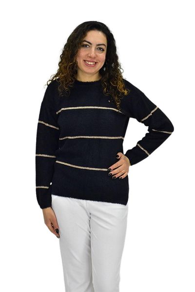 Liliyana Women's Striped Soft Sports Knitwear Sweater Bgl-St04124