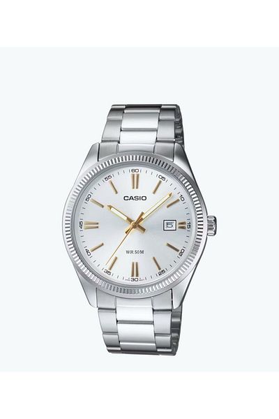 Casio Men's MTP-1302D-7A2 Water Resistant Analog Watch with Stainless Steel Strap - 39 mm - Silver