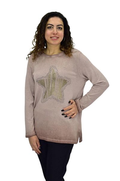 shine Women's Cotton Italian Sweater 4548 Bgl-St04092