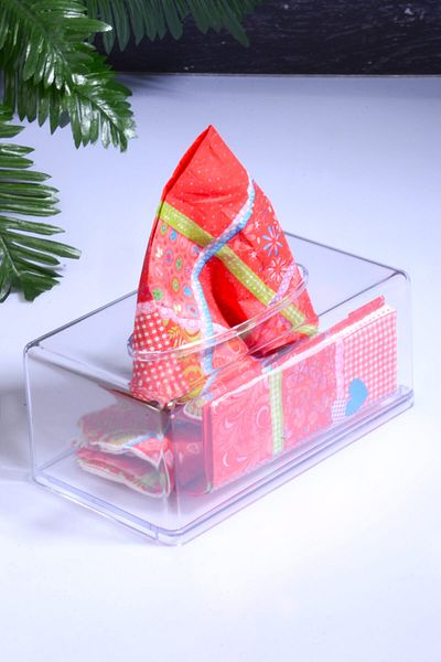 Rotanev Clear Napkin Organizer Transparent Z Napkin Holder Acrylic Napkin Holder