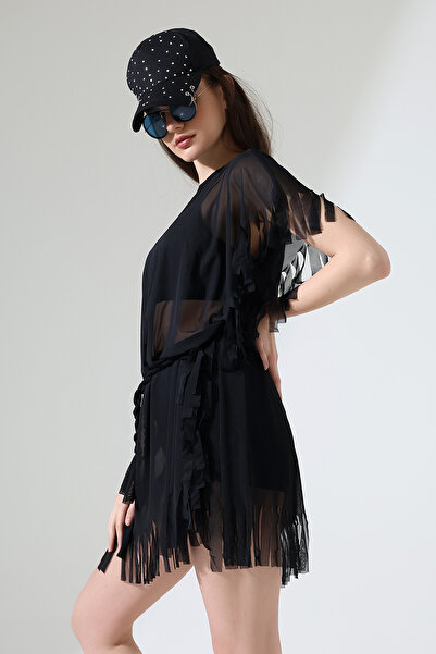 Esberin Tasseled Tulle Pareo