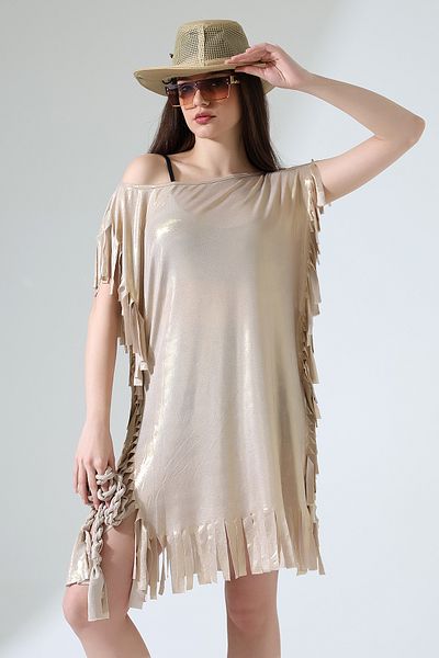 Esberin Pareo with Foil Tassels