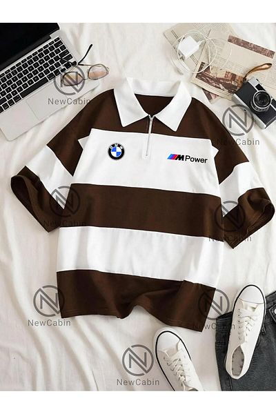 NewCabin Μπλουζάκι Polo με φερμουάρ από ύφασμα Vortex πολλαπλών τεμαχίων BMW New Season