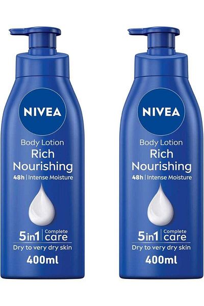 NIVEA Nourishing Body Lotion with Almond Oil 400ml Pack of 2