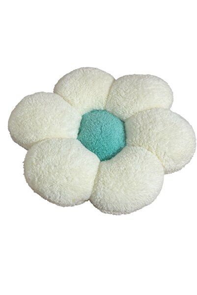 happyteks boutique pernă cu margarete pernă turcoaz