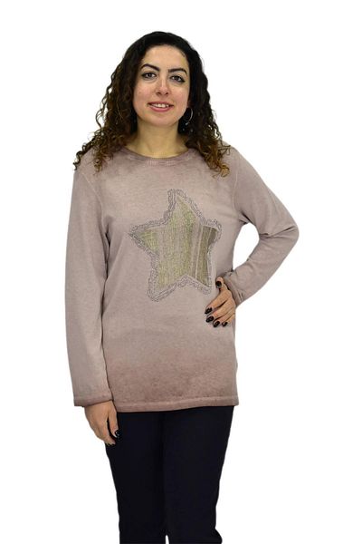shine Women's Cotton Italian Sweater 4548 Bgl-St04092