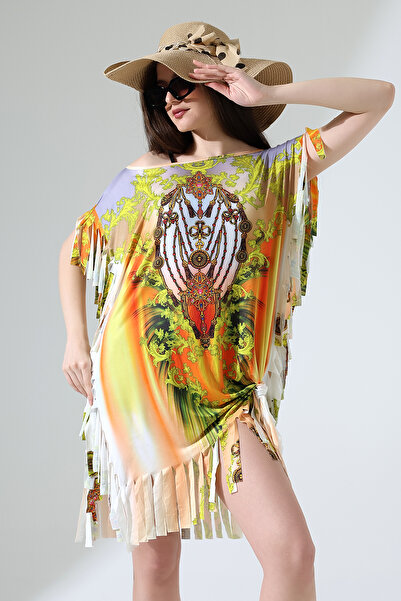 Esberin Patterned Tasseled Pareo