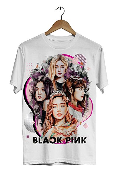 THİS GYOX - تي شيرت أبيض مطبوع رقميًا للجنسين من Blackpink Group -Dream-