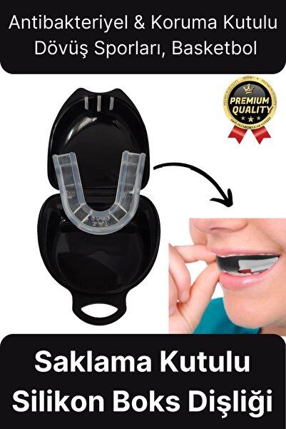 Svein Profesyonel Antibakteriyel Antrenman Kick Boks Dövüş Basketbol Siyah Kutulu Silikon Medikal Dişlik