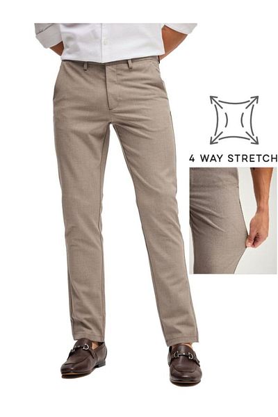 The Bear House Men's Formal Trousers Comfortable & Stylish for Office and Formal Events
