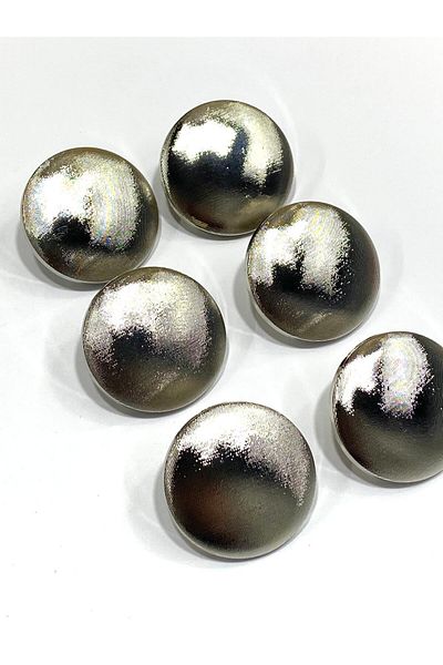 karantuhafiye Trench Coat Button Set 6 Pieces Metalized /2.8 cm Silver
