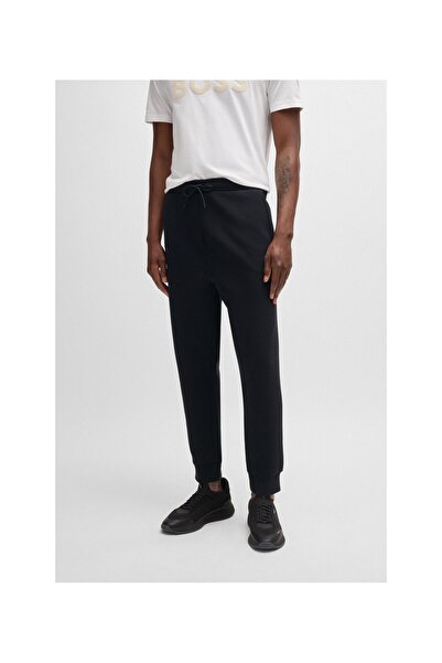 BOSS Erkek Lastikli Marka Logolu Normal Kalıp Günlük Siyah Eşofman Altı 50506141-001