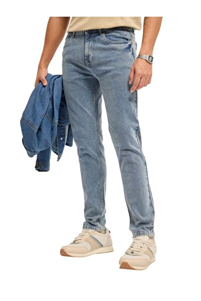 The Bear House بنطلون جينز رجالي مريح وأنيق، مثالي للارتداء اليومي وغير الرسمي