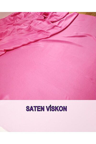 Kumaş Parça Шекер Пембе Ренкте Сатен Віскон (150 см x 190 см)