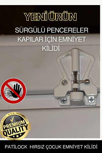 PATİDOOR Safety Lock for Sliding Windows and Doors.Burglar Lock Child Safety Lock.