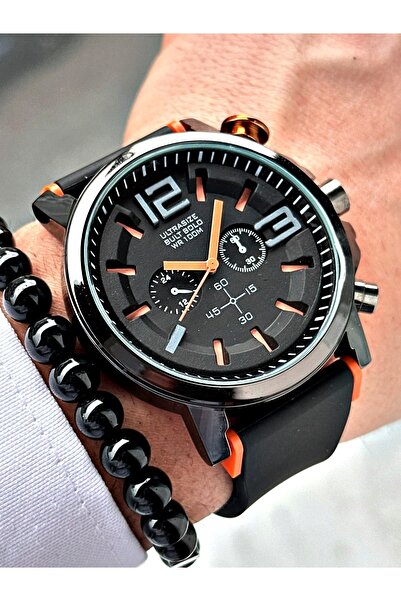 Tisaati Özel Seri Lüks Silikon Kordon Premium Spor Erkek Kol Saati-Bileklik H...