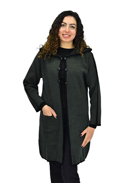 BELİN Жіночий кардиган з капюшоном - Tiriko, на ґудзиках і з кишенями, модель...