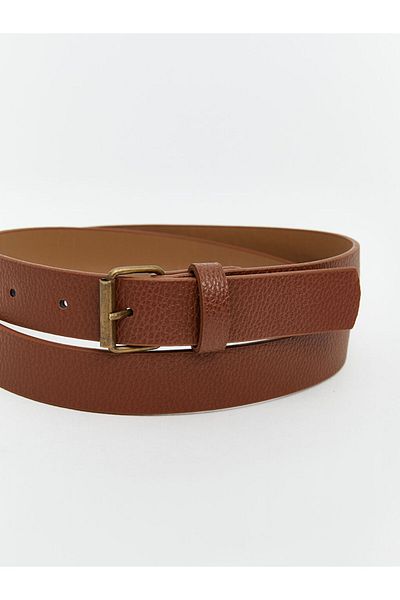LC Waikiki Γυναικεία ζώνη LCW ECO Brown Leather Look