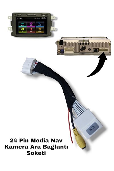 OEM Renault Dacia uyumlu Media Nav Kamera Ara Bağlantı Soketi