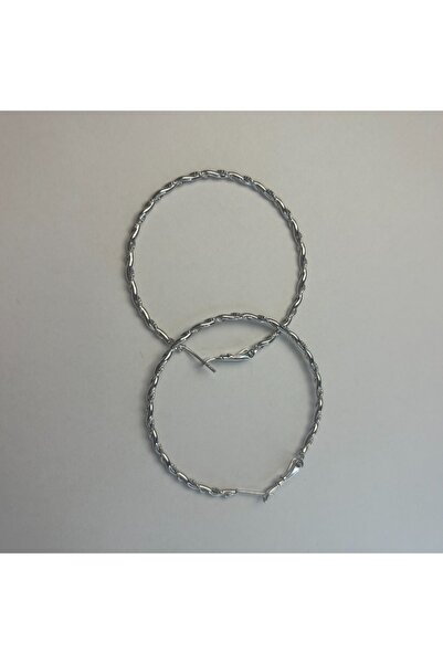 XUPİNGS JEWELRY Xuping Büyük Burgu Halka Küpe – Gümüş Renk Çelik Şık Ve Modern Tasarım