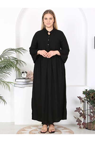 MODA Button-Up Collar Placket Spanish Sleeve Woven Women's Plus Size Dress