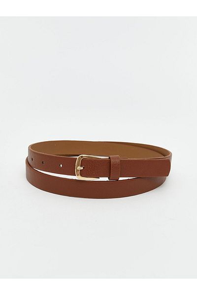 LC Waikiki Γυναικεία ζώνη LCW ECO Brown Leather Look