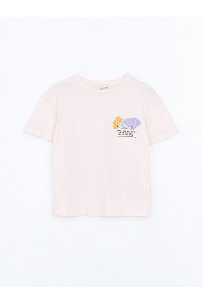 LC Waikiki New Season Crew Neck Floral Girls Tisort - S5FB16Z4