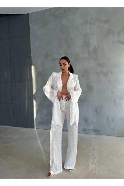 Butik ΠΟΥΚΑΜΙΣΟ ΖΑΚΑΡ ΒΙΣΚΟΣ - ΣΕΤ ΠΑΝΤΕΛΟΝΙ - Λευκό