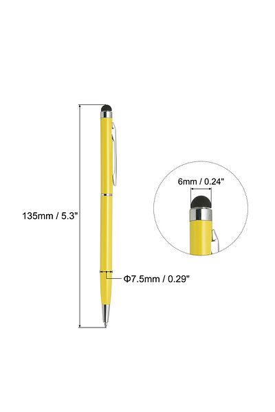 Generic STYLUS TOUCH SCREEN PEN 2 in 1 YELLOW