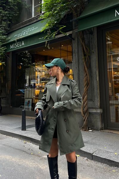 Modayakamoz Trench Short Chanel Size - Khaki