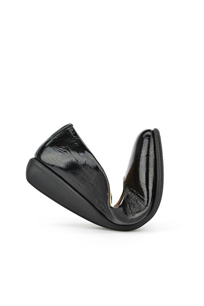 Ziya Women's Black Genuine Leather Comfort Ballerinas 1511050 Z22202