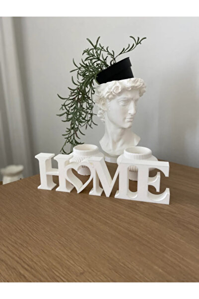 Ela Crafts HOME Yazılı Dekoratif Biblo - 22x6 cm, 3D Baskı Masaüstü Dekor, Mi...
