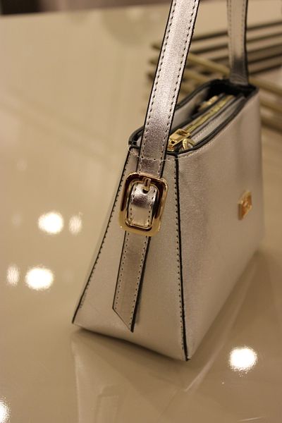 Mimoza Women's Mini Silver Hand and Shoulder Bag Daily Use / Faux Leather