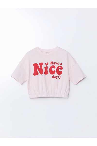 LC Waikiki Νέα σεζόν Crew Neck Girl's Crop Tisort - S5JC99Z4
