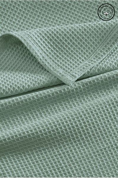 VESSİNOHOME Luxury Pique Double Waffle Patterned Bedspread - Hotel Type