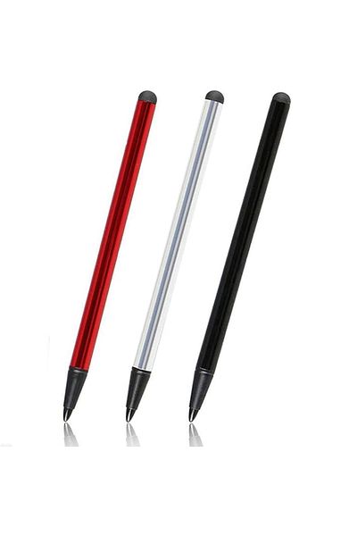 Generic 3-Pieces Multi-Functional Capacitive Stylus 12centimeter