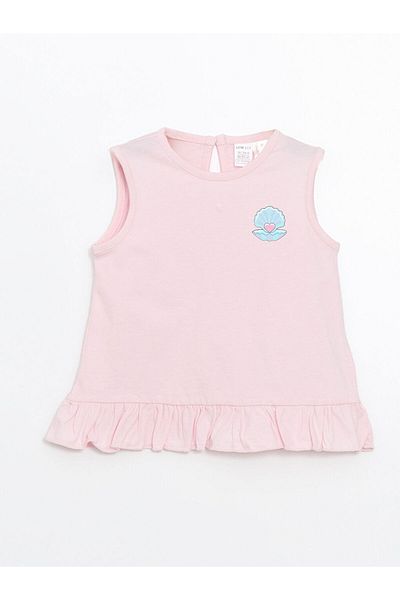LC Waikiki Crew Neck Baby Girl Blouse and Shorts 2-Piece