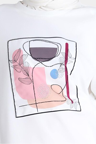 Alvina 42674 Model Print Detailed Double Skirt Set