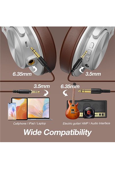 Oneodio A70 Bluetooth Over Ear Headphones, Wireless Headphones w/ 72H Playtime, Hi-Res