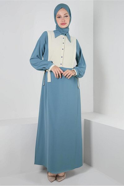 Alvina DETALIU LEGARE LATERALĂ ROCHIE DOUĂ CULOARE 43936