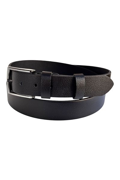Süzer Deri Oversize Genuine Leather 4 Cm. Buckle Plain Model Sports Men's Belt Black