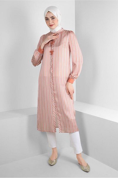 Alvina STRIPED RIBBON DETAIL TUNIC 43737