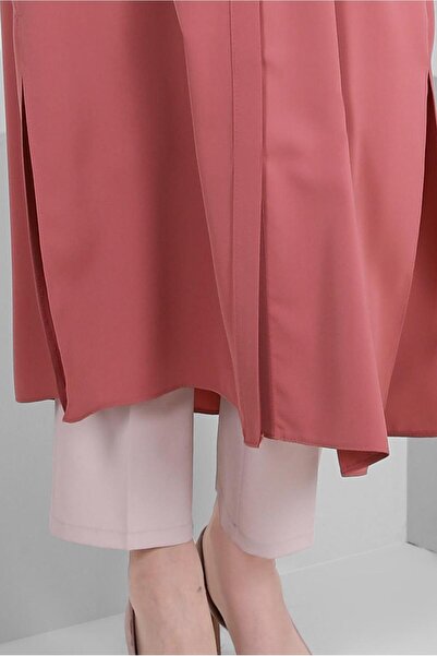 Alvina STONE PRINTED HIDDEN BUTTON LONG TUNIC 43548